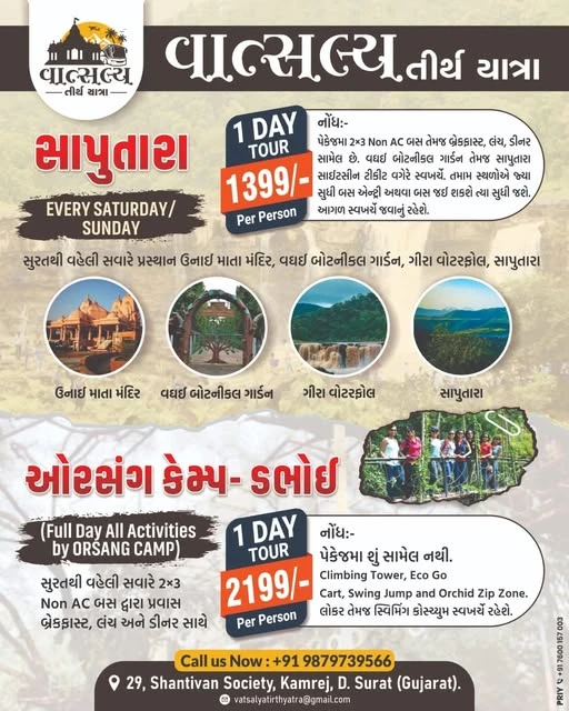 Saputara One trips trip poster