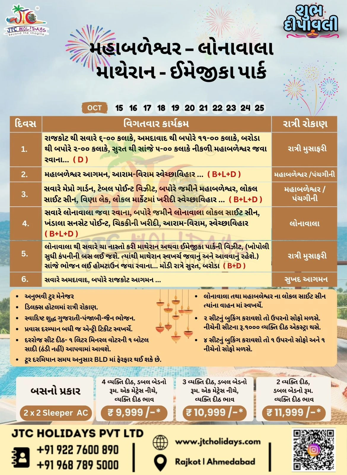 Mahabaleshwar – Lonavala Matheran – Imagica Park Tour trip poster