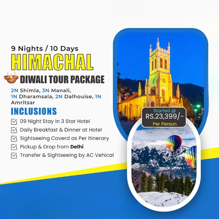 Romantic Hills of Himachal Pradesh Tour on Diwali trip poster
