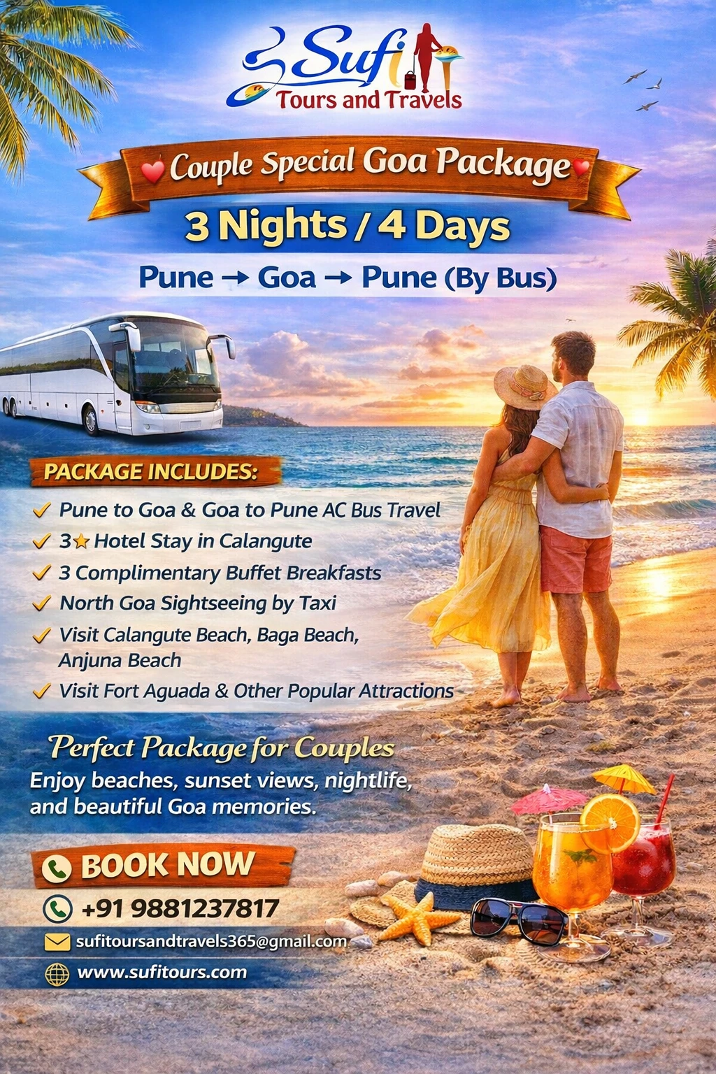 Couple package 3 night 4 days trip poster