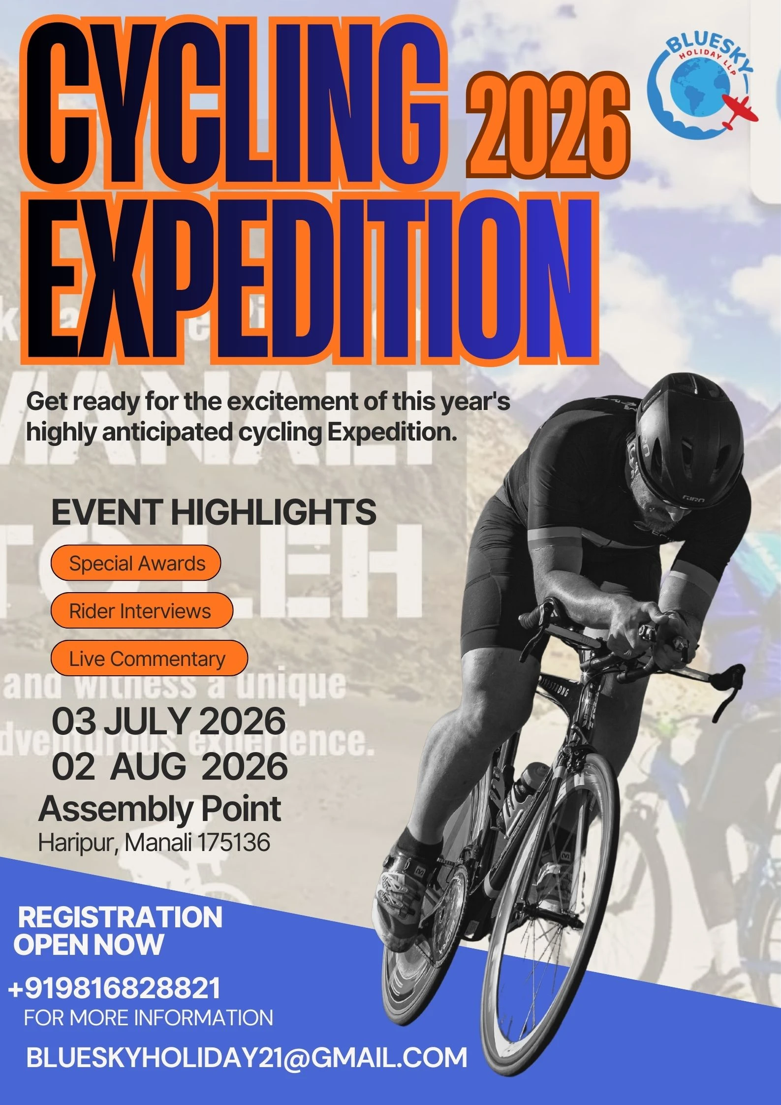 Cycle Expedition Manali to Leh trip poster