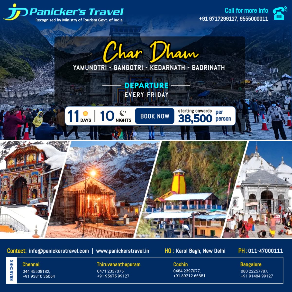 YAMUNOTRI - GANGOTRI - KEDARNATH - BADRINATH trip poster