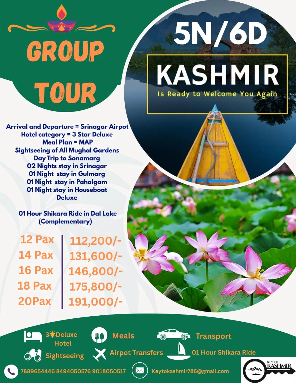 KASHMIR GROUP TOUR trip poster